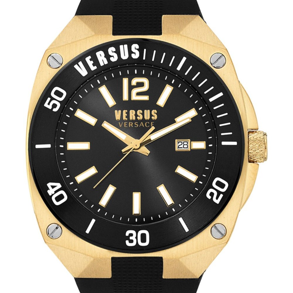 Versace Versus Black Gold 48mm Watch